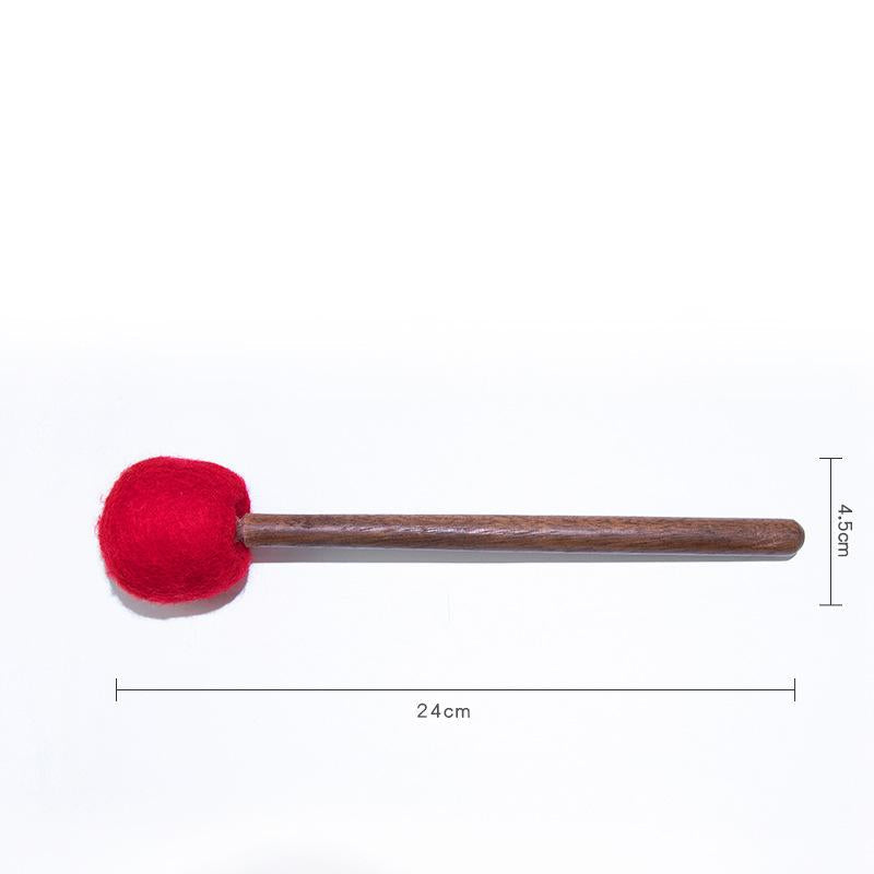 Sound Bowl Hammer Wool Felt Knocking Stick for Singing Bowls GEMROCKY-Psychic-Red - Wool Felt - XS Thick-