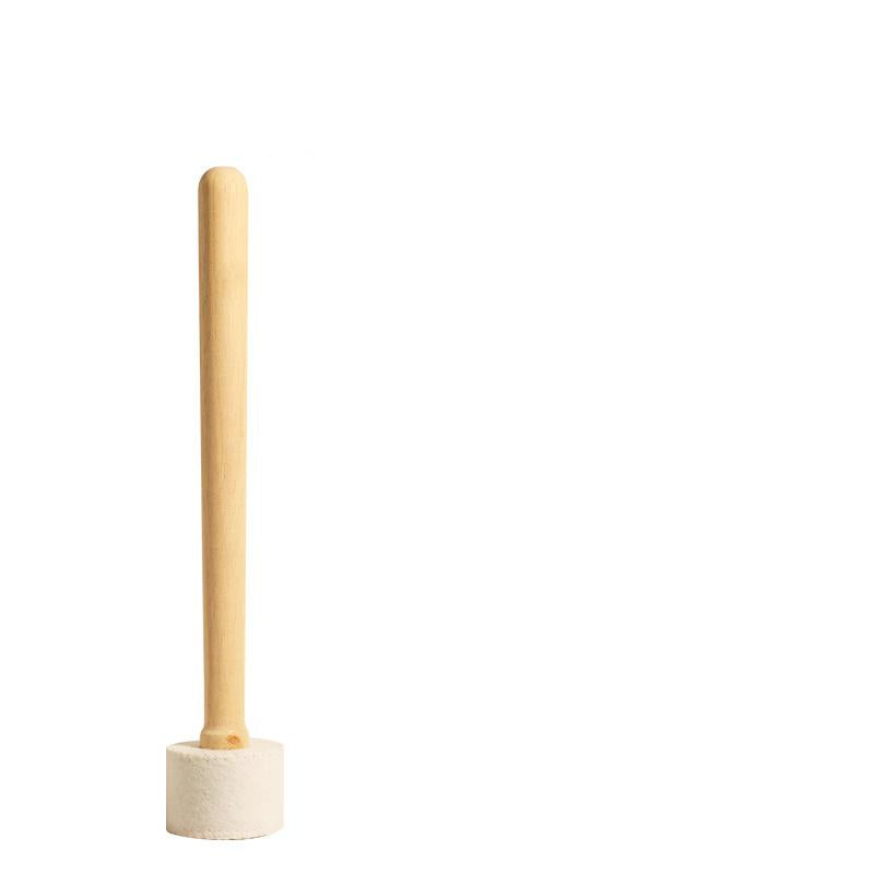 Sound Bowl Hammer Wool Felt Knocking Stick for Singing Bowls GEMROCKY-Psychic-White-Silicone -S-