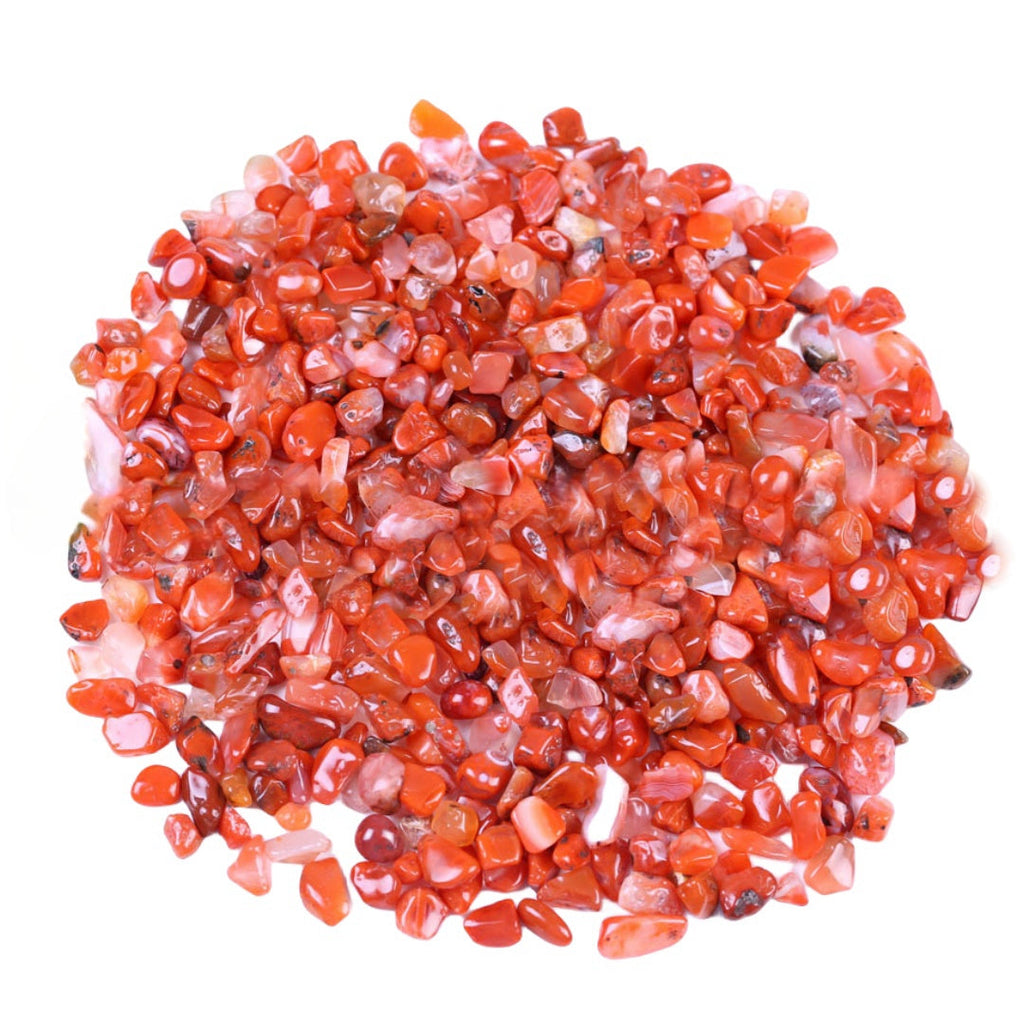 South Red Agate Chips GEMROCKY-Tumbles-