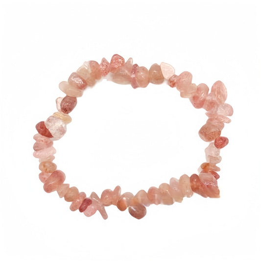 Strawberry Quartz Chip Bracelets GEMROCKY-Bracelets-GEMROCKY