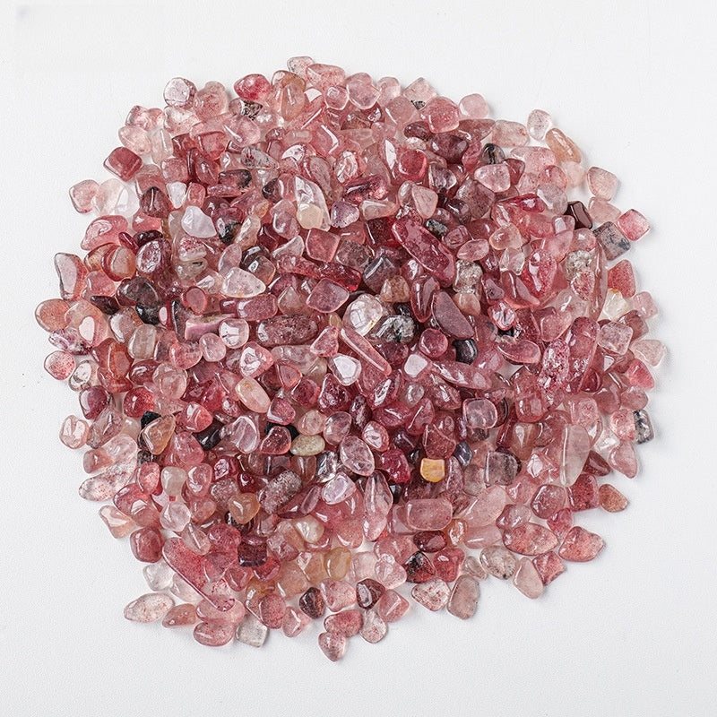 Strawberry Quartz Chips GEMROCKY-Tumbles-