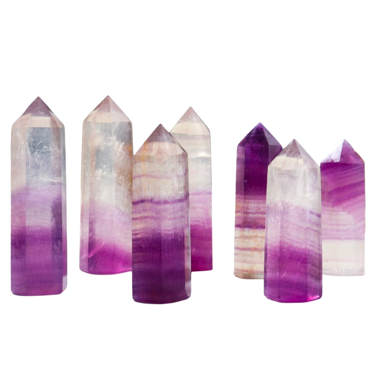 Sugar Purple Fluorite Point Wands GEMROCKY-Point Wands-