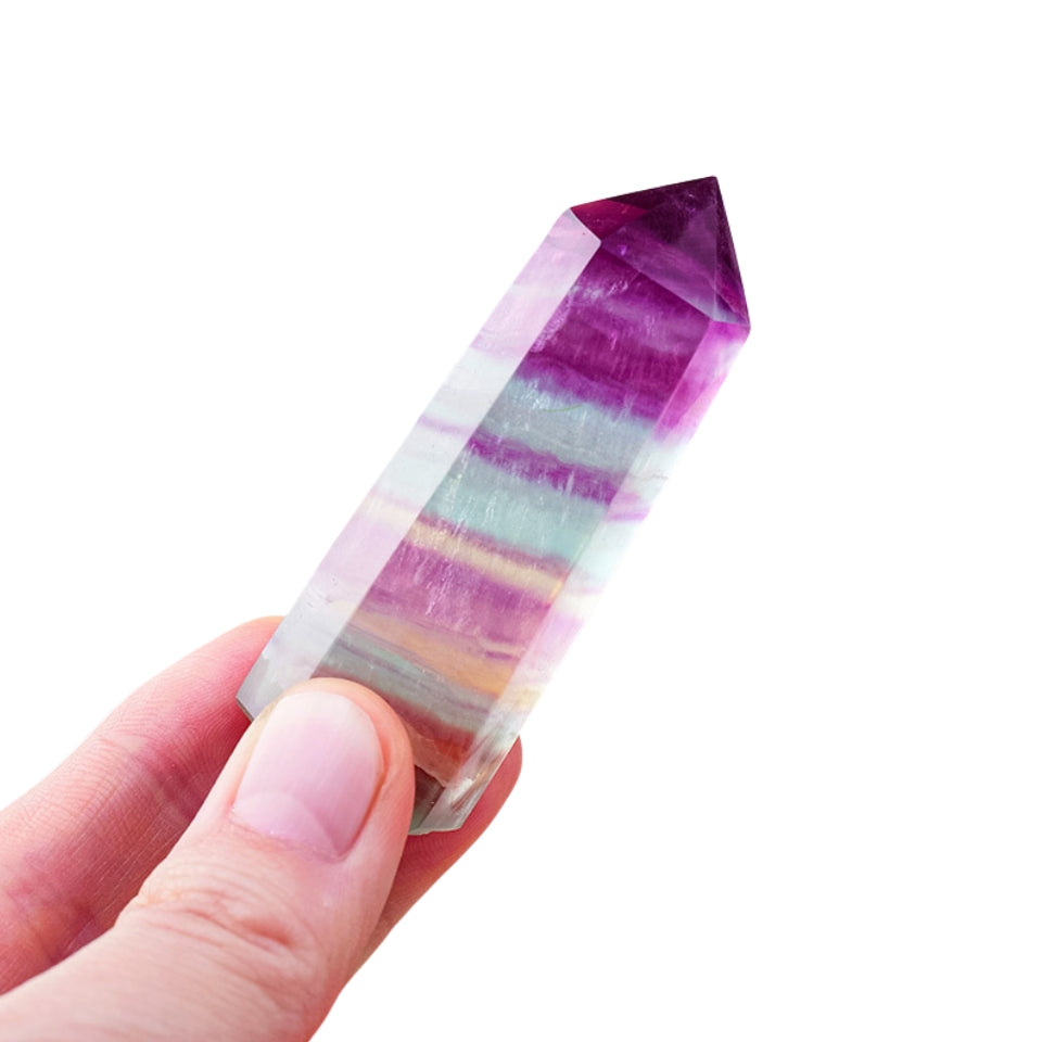 Sugar Rainbow Fluorite Point Wands GEMROCKY-Point Wands-