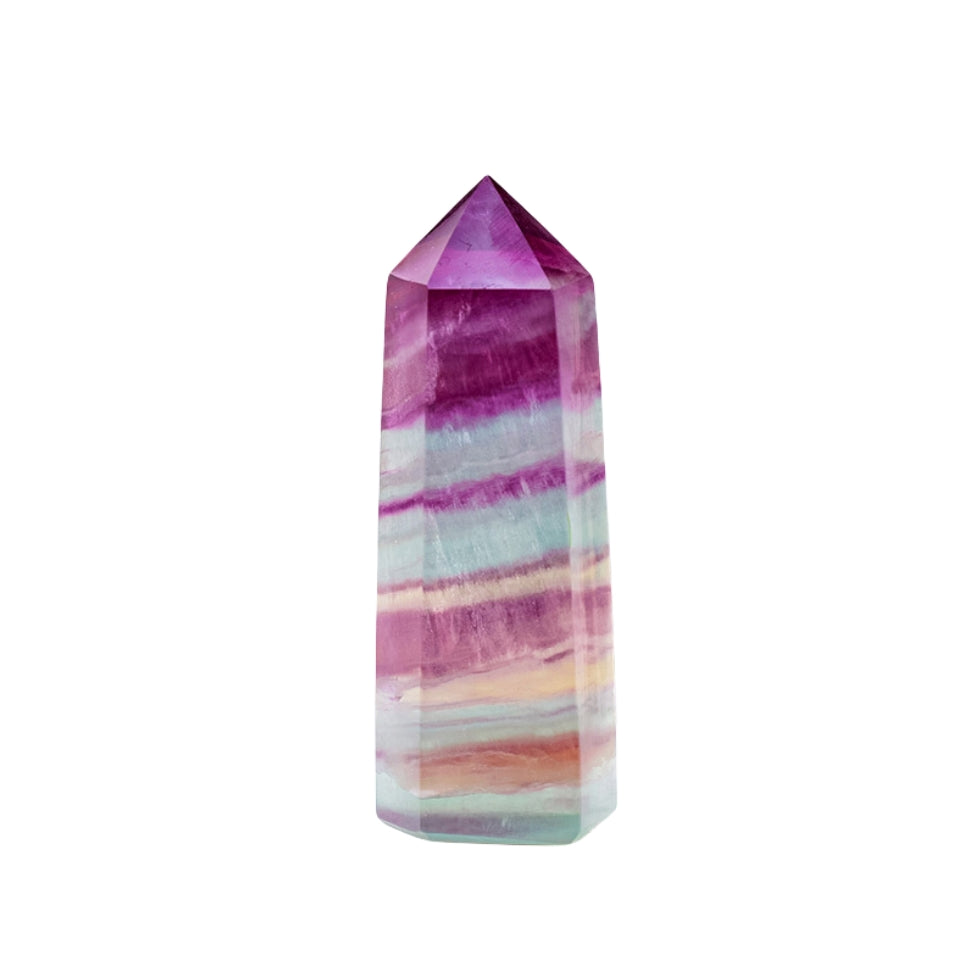 Sugar Rainbow Fluorite Point Wands GEMROCKY-Point Wands-