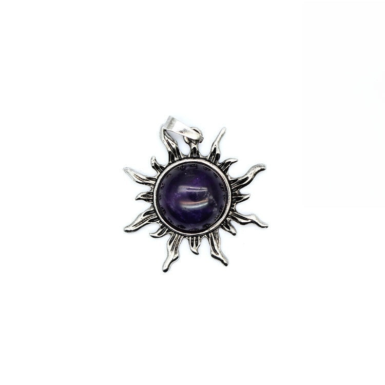 Sun Charms Crystal Pendants for Necklace GEMROCKY-Jewelry-Amethyst-