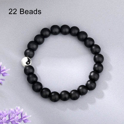 Taichi Tiger Eye Black Matte Daoism Crystal Bead Bracelets GEMROCKY-Bracelets-Black Matte-