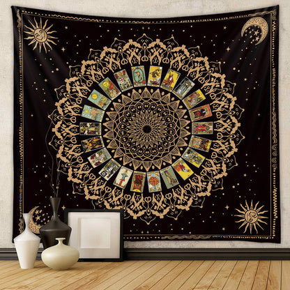 Tarot Cards Constellation Background Cloth Decor Tapestry GEMROCKY-Decoration-73*95cm-2-