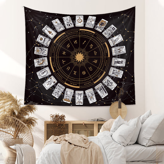 Tarot Cards Constellation Background Cloth Decor Tapestry GEMROCKY-Decoration-