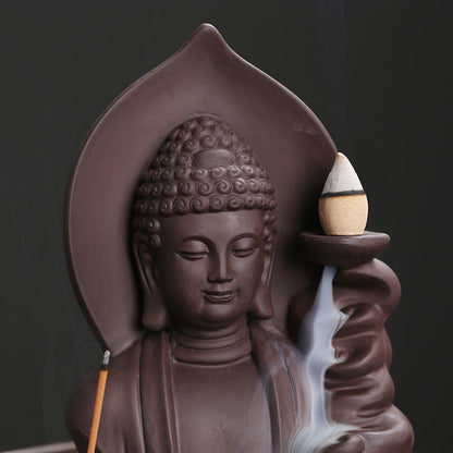 Tathagata Buddha Backflow Incense Burner Home Decor Ornaments GEMROCKY-Psychic-