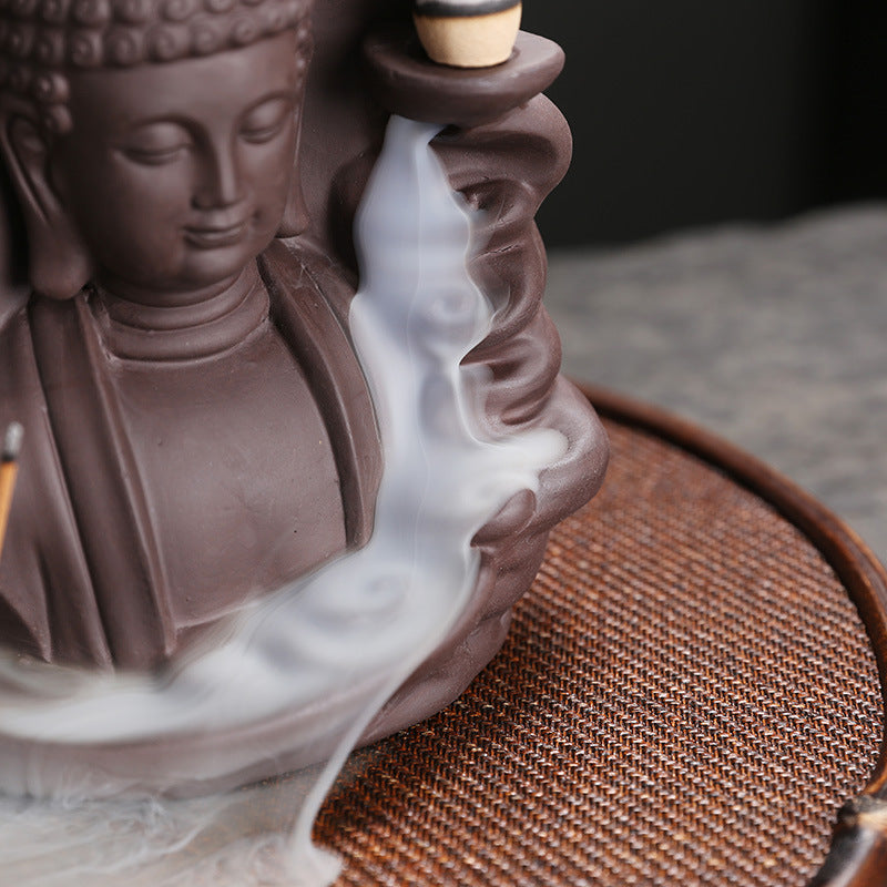 Tathagata Buddha Backflow Incense Burner Home Decor Ornaments GEMROCKY-Psychic-