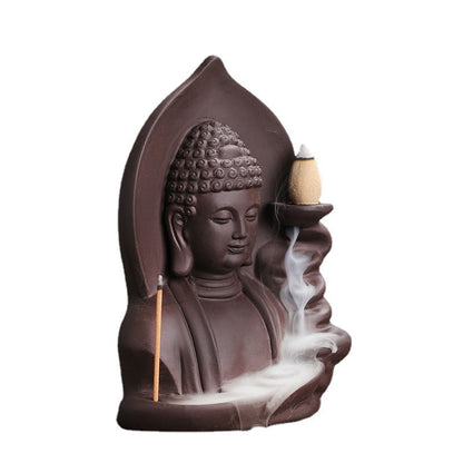 Tathagata Buddha Backflow Incense Burner Home Decor Ornaments GEMROCKY-Psychic-