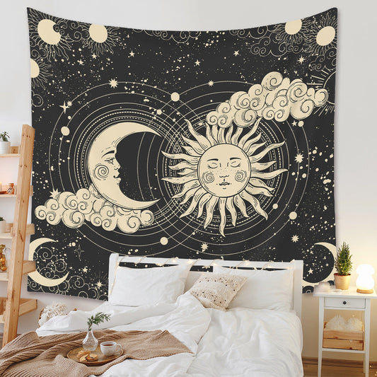 The Sun and Moon Background Cloth Home Decor Tapestry GEMROCKY-Decoration-