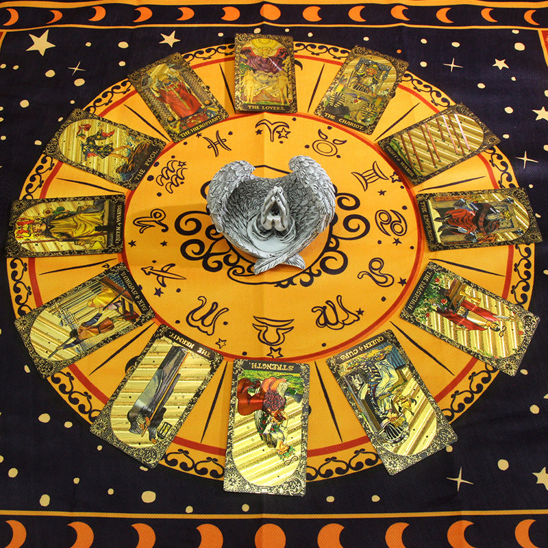 Thickened Velvet Chakra Tablecloth for Tarot Cards GEMROCKY-Psychic-