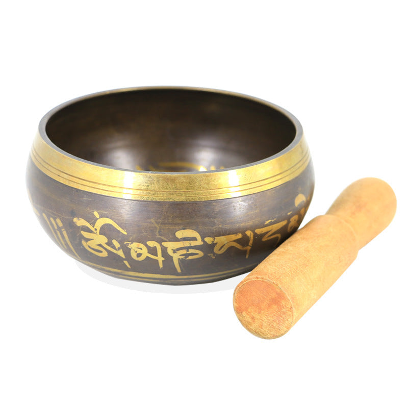 Tibetan Word Meditation Nepal Buddha Sound Copper Singing Bowls GEMROCKY-Psychic-