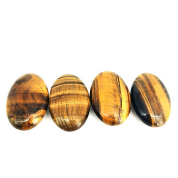 Tiger Eye Palm Stones GEMROCKY-Carvings-