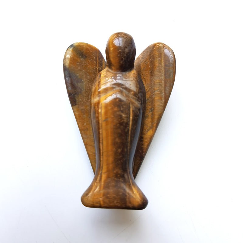 Tiger Eye Stone Angel 3 Inch GEMROCKY-Carvings-