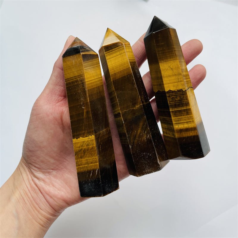 Tiger Eye Stone Point Wands GEMROCKY-Point Wands-