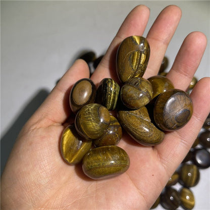 Tiger Eye Tumble Stones GEMROCKY-Tumbles-