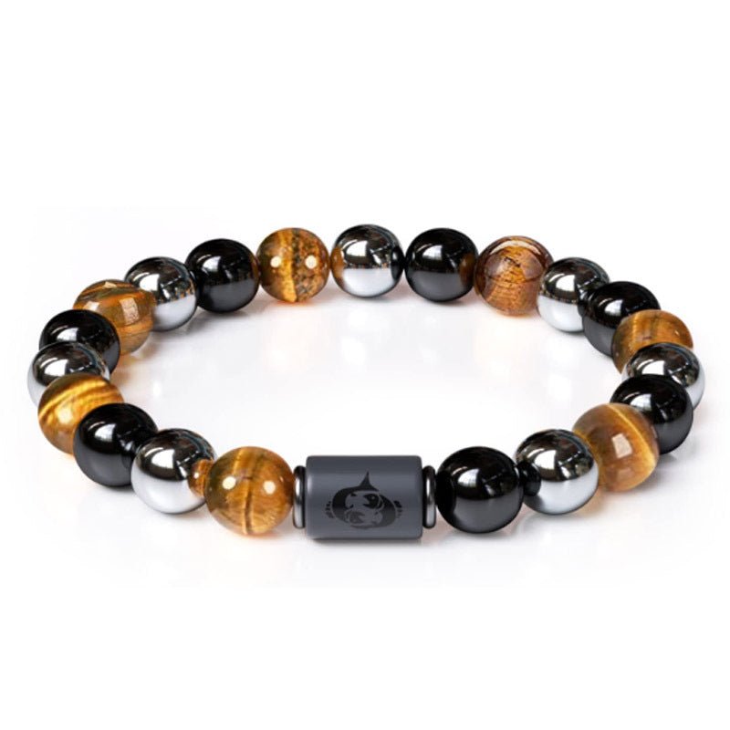 Twelve Constellations Tiger Eye Hematite Mixed Bead Bracelets GEMROCKY-Bracelets-Pisces-