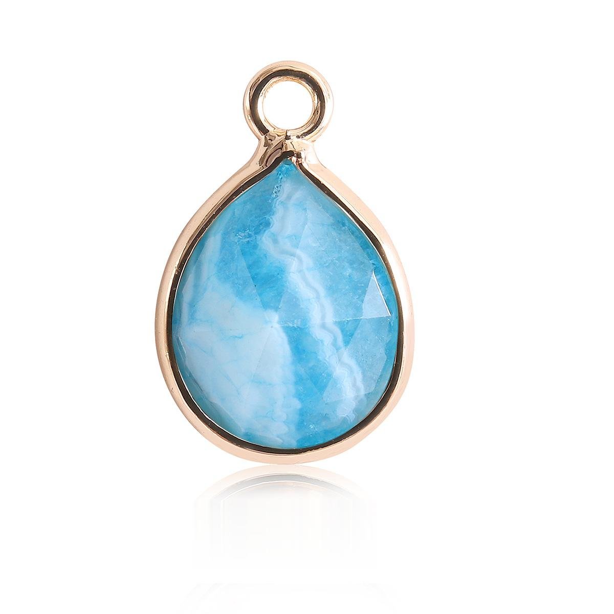 Waterdrop Crystal Irregular Cut Pendants for Necklace GEMROCKY-Jewelry-Blue Apatite-