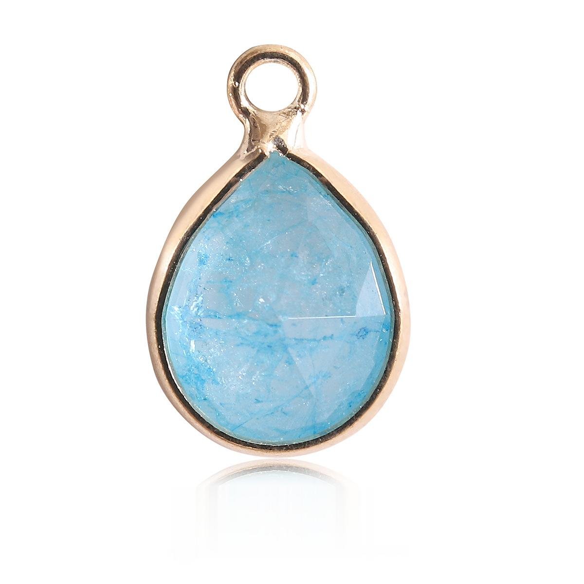 Waterdrop Crystal Irregular Cut Pendants for Necklace GEMROCKY-Jewelry-Blue Glass-