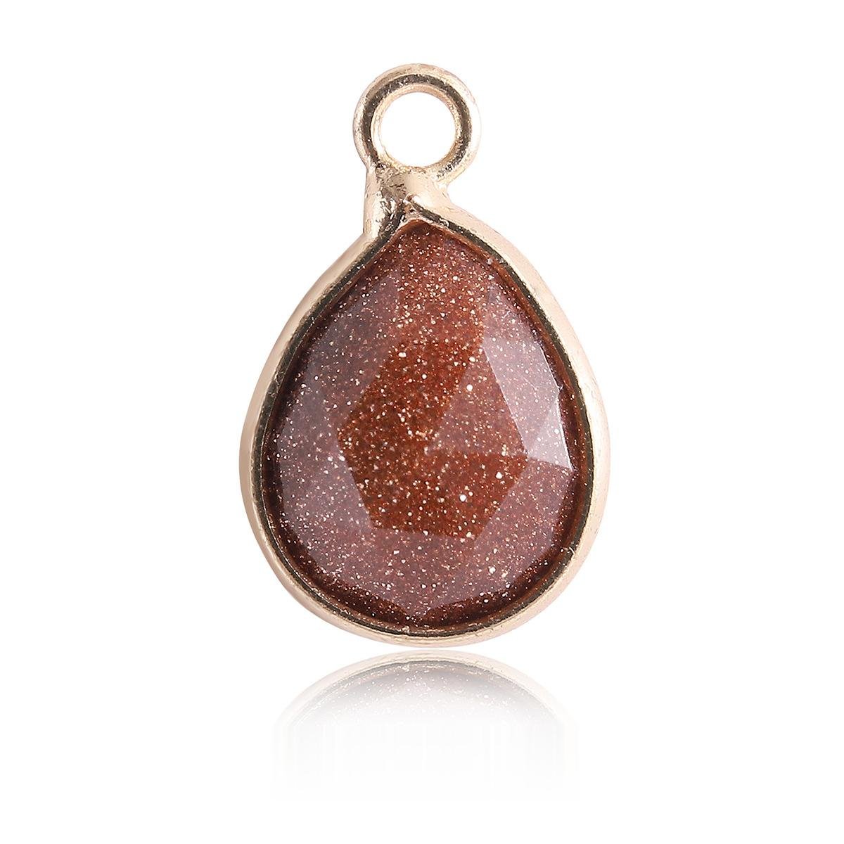 Waterdrop Crystal Irregular Cut Pendants for Necklace GEMROCKY-Jewelry-Gold Sandstone-