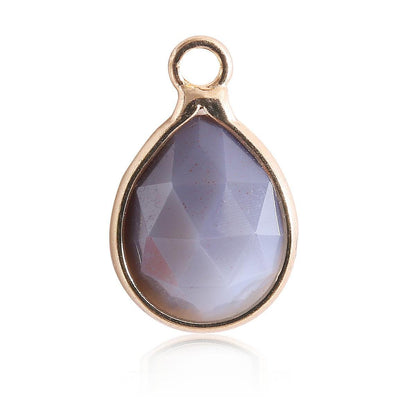 Waterdrop Crystal Irregular Cut Pendants for Necklace GEMROCKY-Jewelry-Gray Agate-