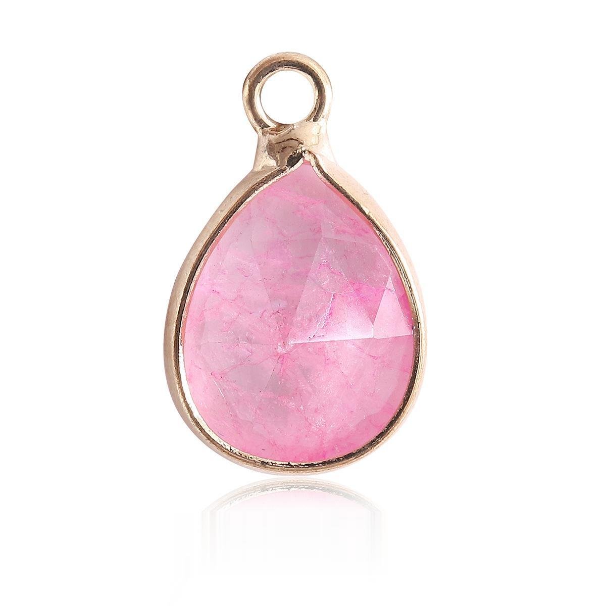 Waterdrop Crystal Irregular Cut Pendants for Necklace GEMROCKY-Jewelry-Rose Red Glass-