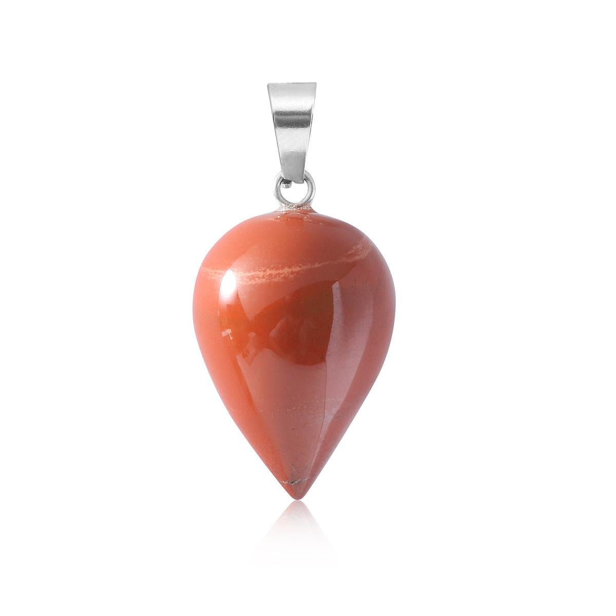 Waterdrop Semi-Precious Pendants for Necklace GEMROCKY-Jewelry-Red Jasper-