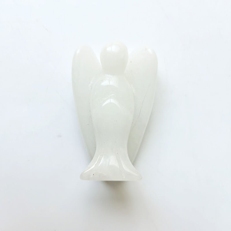 White Jade Angel 2 Inch GEMROCKY-Carvings-