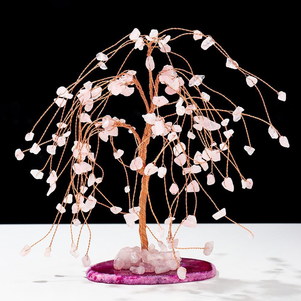 Willow Tree Agate Slice Chips Gem Trees GEMROCKY-Decoration-Rose Quartz-