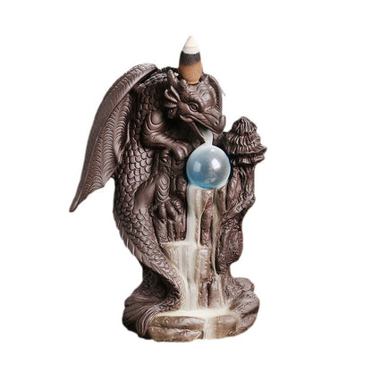 Wyverns Dragon Ball Backflow Incense Burner Home Decor Ornaments GEMROCKY-Psychic-