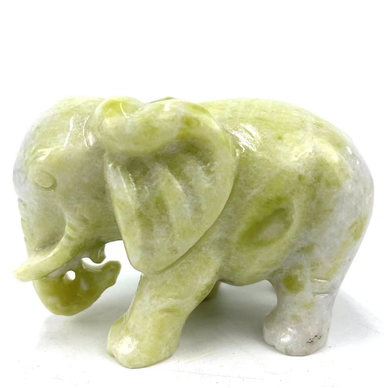 Xiuyan Jade Elephant Big Carvings GEMROCKY-Carvings-