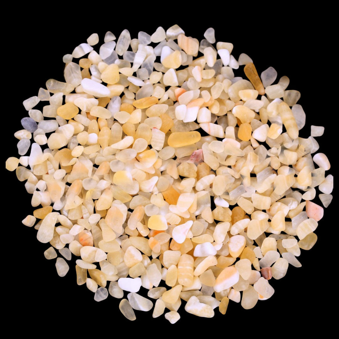 Yellow Calcite Chips GEMROCKY-Tumbles-