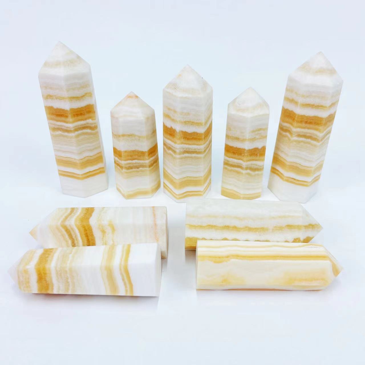 Yellow Calcite Point Wands GEMROCKY-Point Wands-