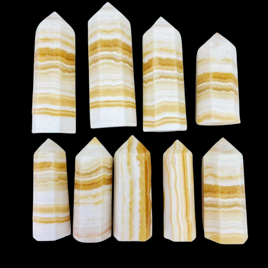 Yellow Calcite Point Wands GEMROCKY-Point Wands-