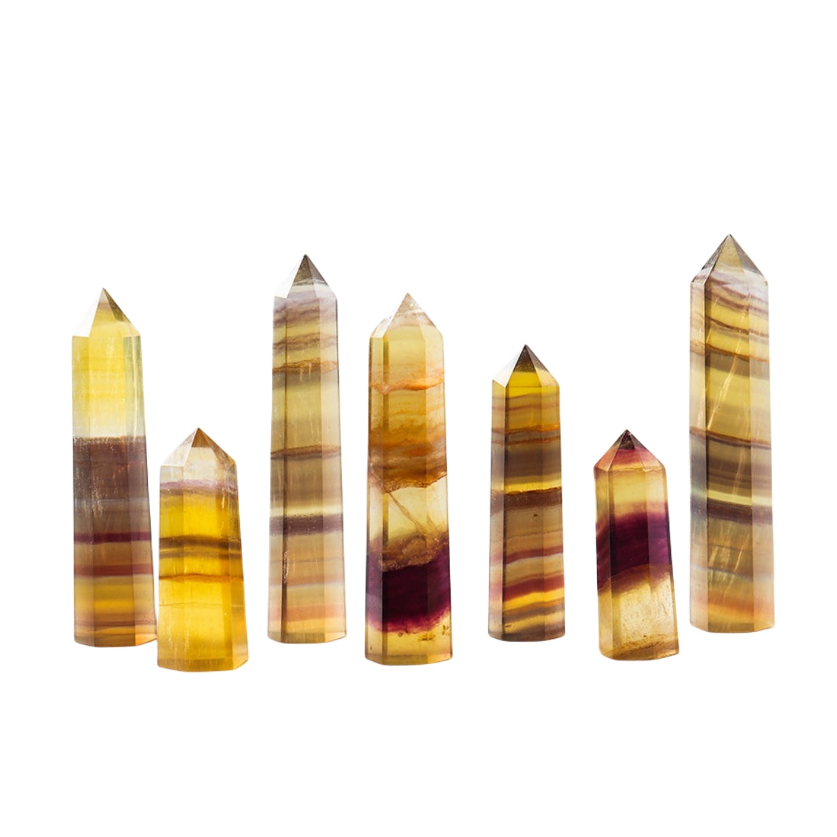 Yellow Fluorite Point Wands GEMROCKY-Point Wands-