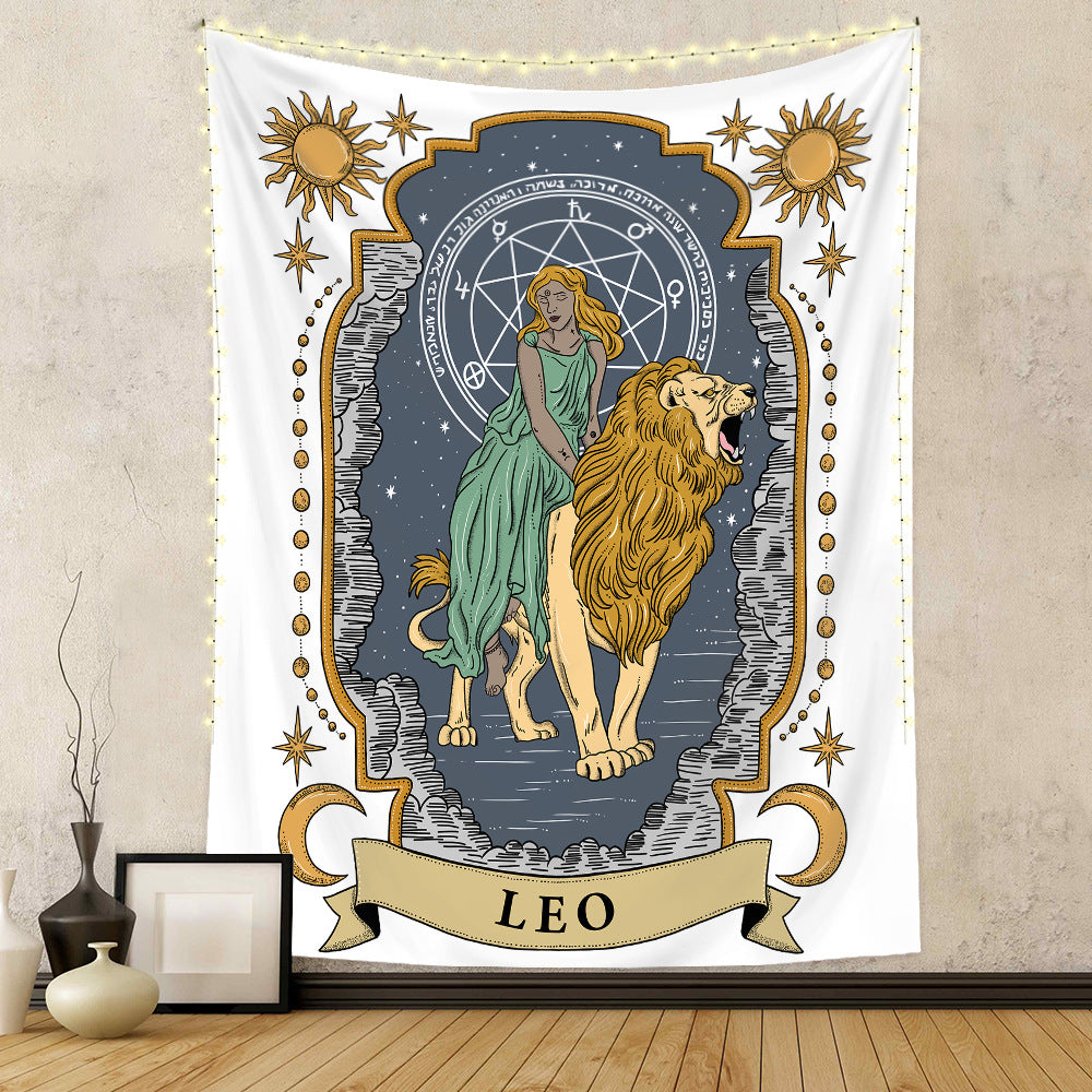 Zodiac Constellations Bohemian Style Tapestry GEMROCKY-Decoration-73*95cm-Leo-