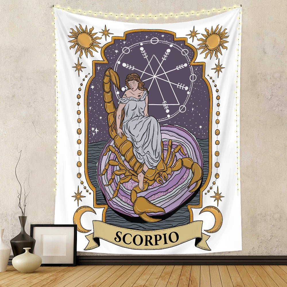 Zodiac Constellations Bohemian Style Tapestry GEMROCKY-Decoration-73*95cm-Scorpio-