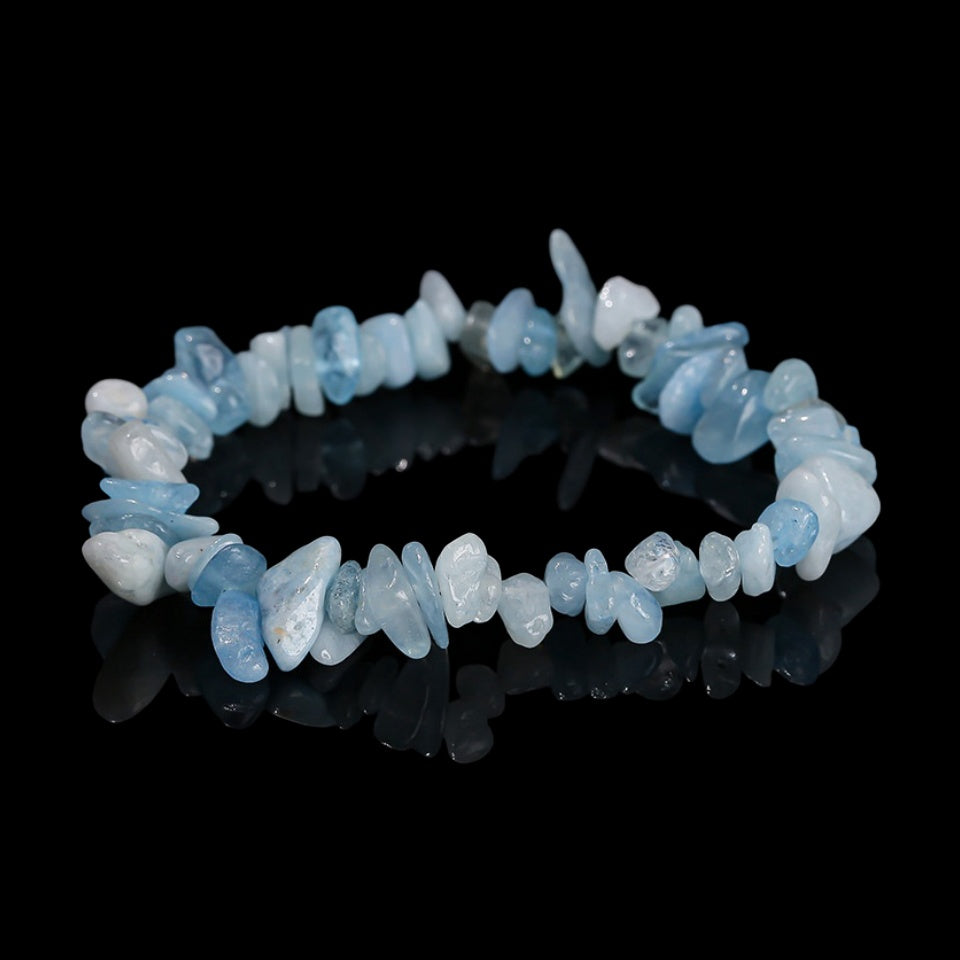 Aquamarine Chip Bracelets GEMROCKY-Bracelets-GEMROCKY