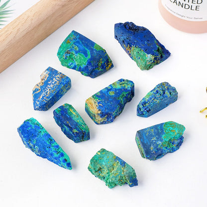 Azurite Malachite Symbiotic Crystal Tetrahedorn Tower Specimens GEMROCKY-20-40 gram-