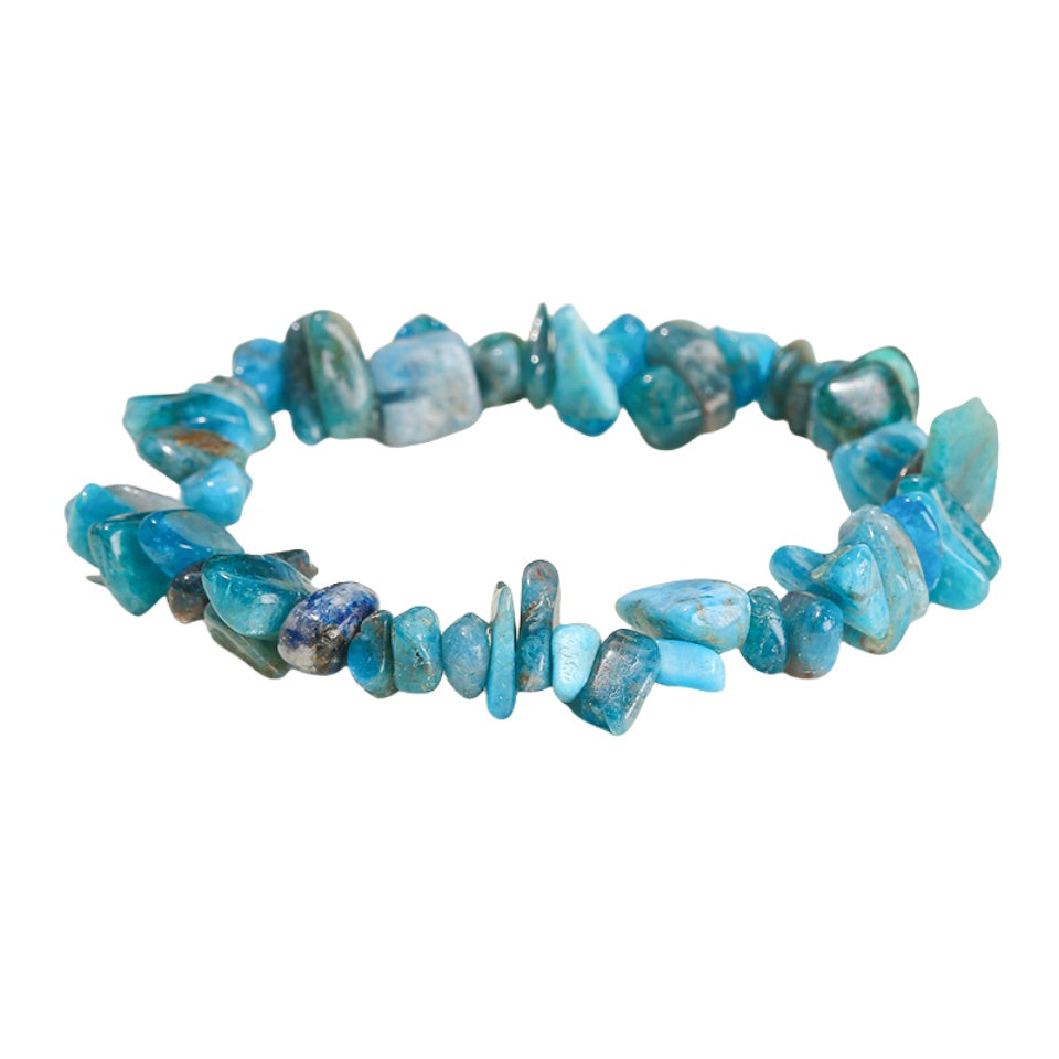 Blue Apatite Chip Bracelets GEMROCKY-Bracelets-GEMROCKY