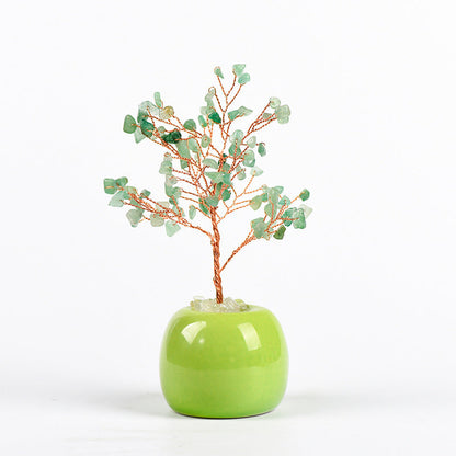 Colorful Ceramics Crystal Gem Chips Tree Home Ornaments GEMROCKY-Decoration-Green Aventurine-GEMROCKY