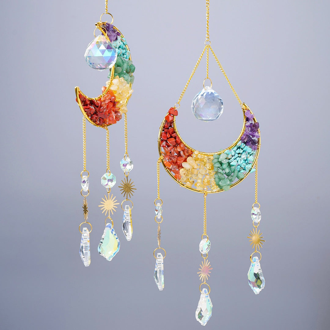 Colorful Crystal Chips Sun Suncatcher Ornaments GEMROCKY-Decoration-Style1-GEMROCKY