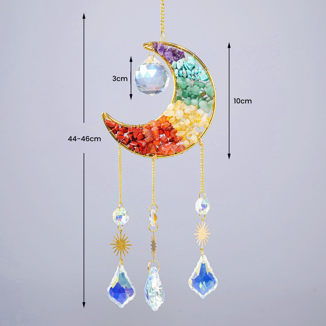 Colorful Crystal Chips Sun Suncatcher Ornaments GEMROCKY-Decoration-Style1-GEMROCKY