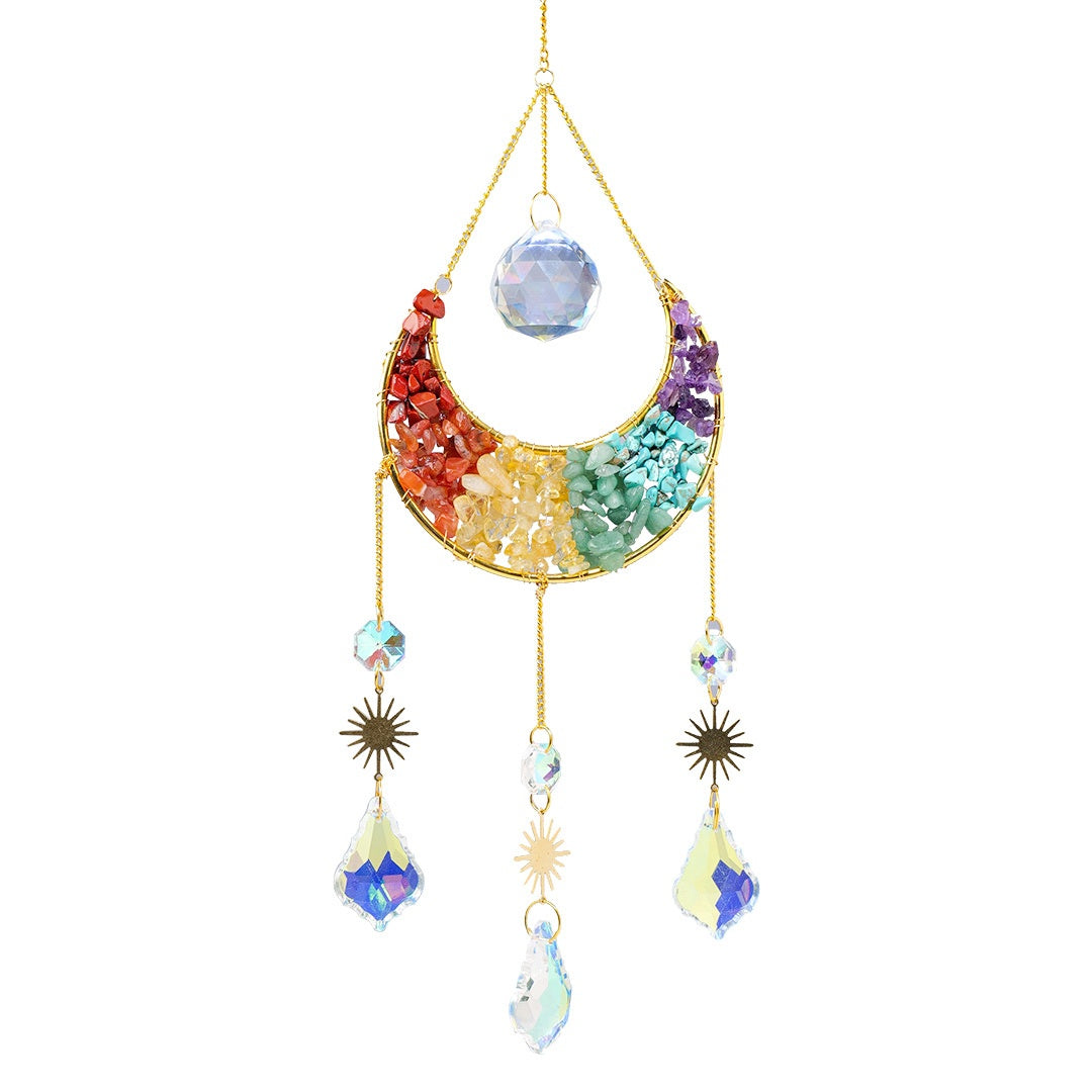 Colorful Crystal Chips Sun Suncatcher Ornaments GEMROCKY-Decoration-Style1-GEMROCKY