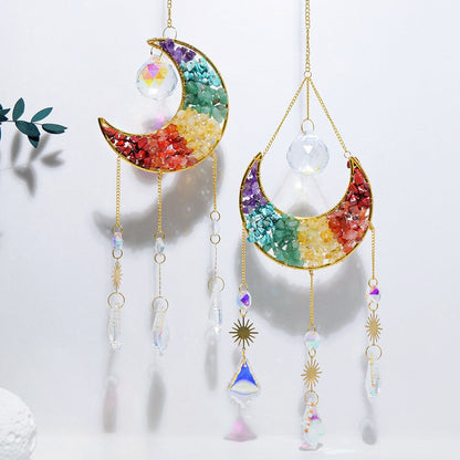 Colorful Crystal Chips Sun Suncatcher Ornaments GEMROCKY-Decoration-Style1-GEMROCKY