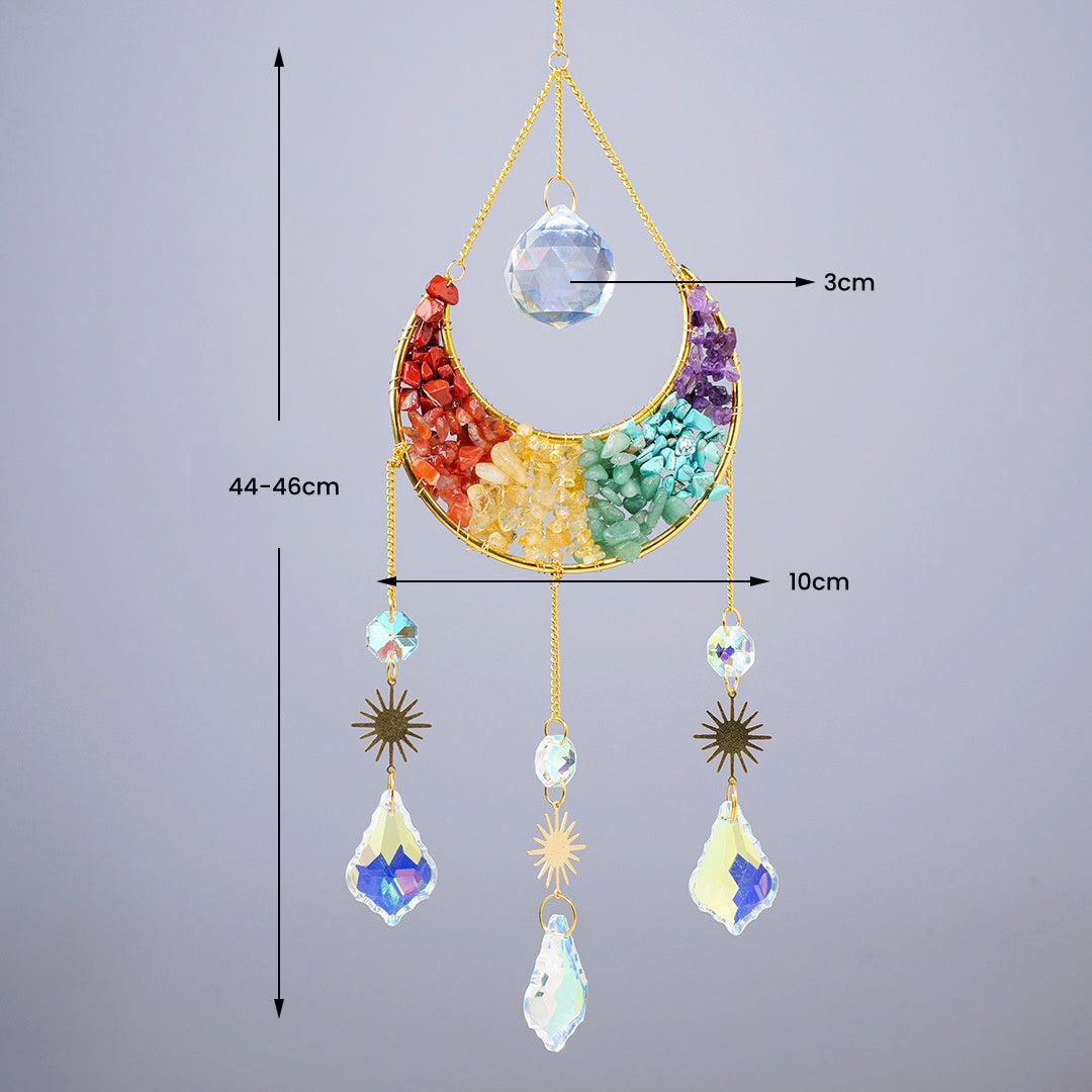 Colorful Crystal Chips Sun Suncatcher Ornaments GEMROCKY-Decoration-Style2-GEMROCKY