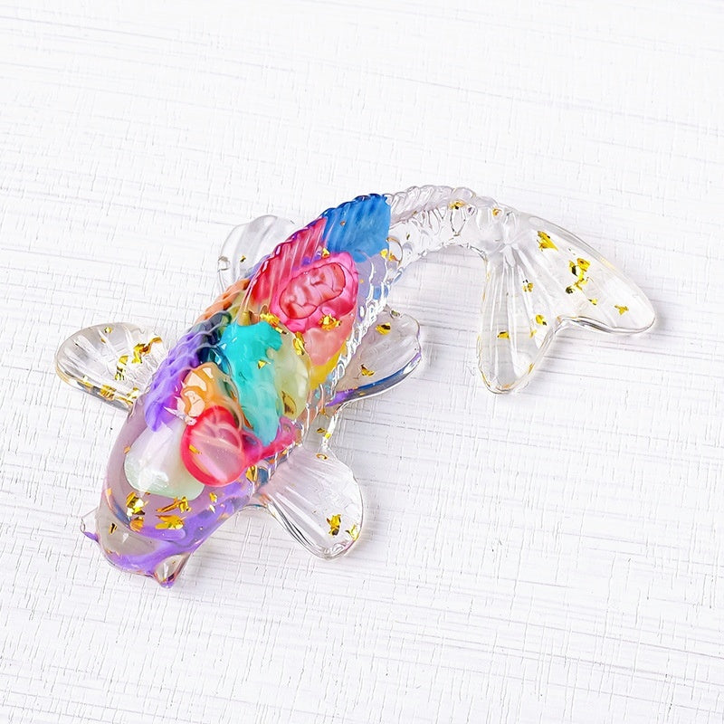 Crystal Chip Resin Carp Fish Cute Animal Ornaments GEMROCKY-Carvings-Colorful Shell-GEMROCKY