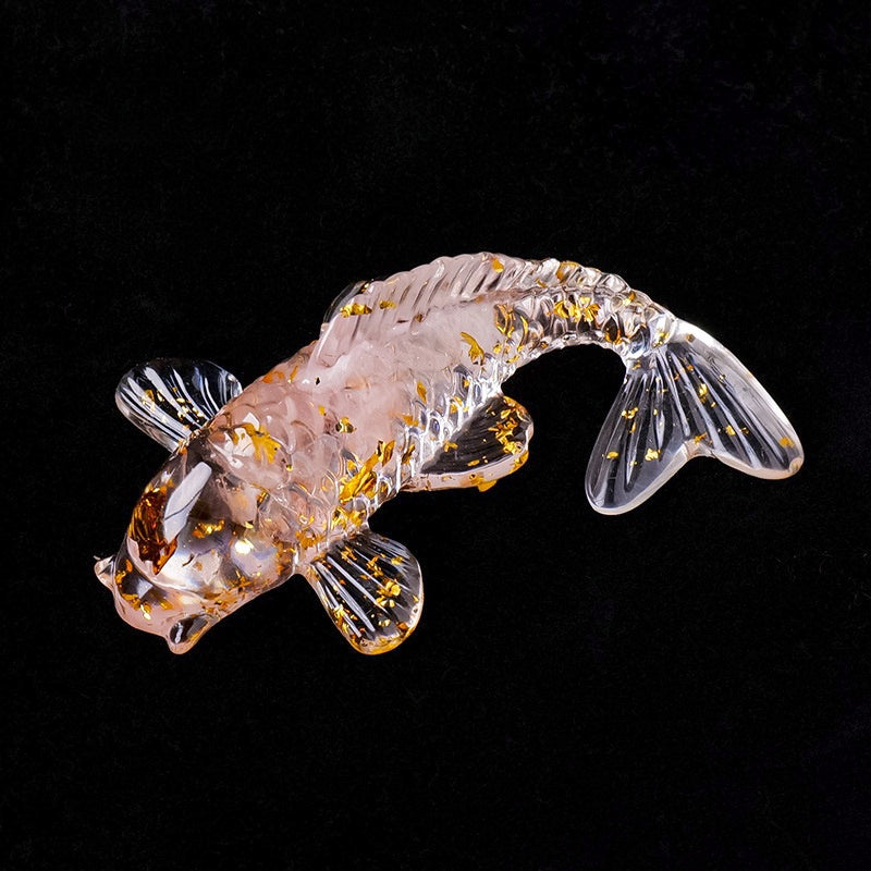 Crystal Chip Resin Carp Fish Cute Animal Ornaments GEMROCKY-Carvings-Rose Quartz-GEMROCKY